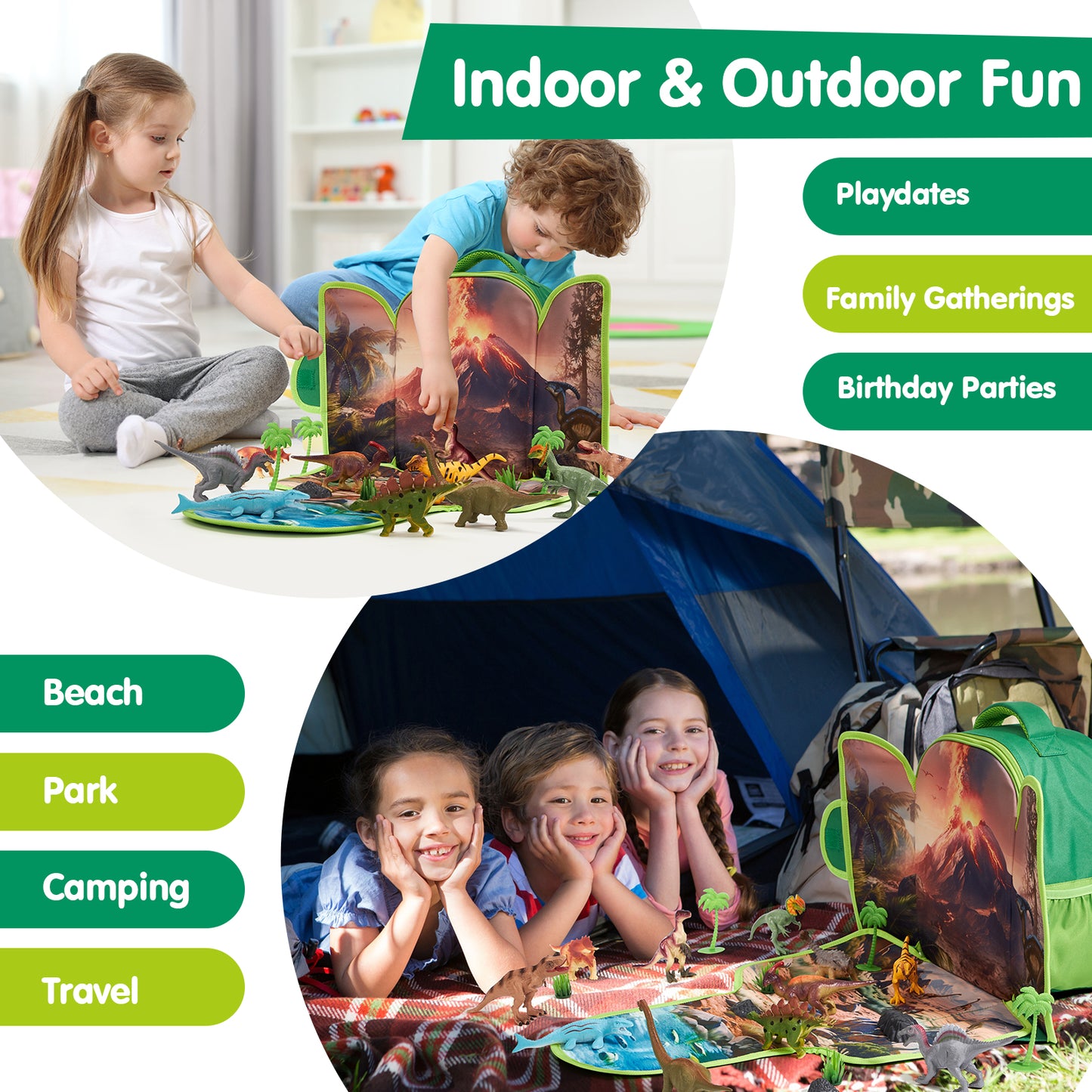 Portable Dinosaur Backpack Play Set