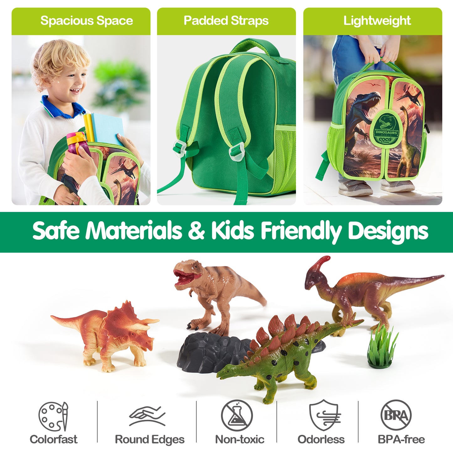 Portable Dinosaur Backpack Play Set
