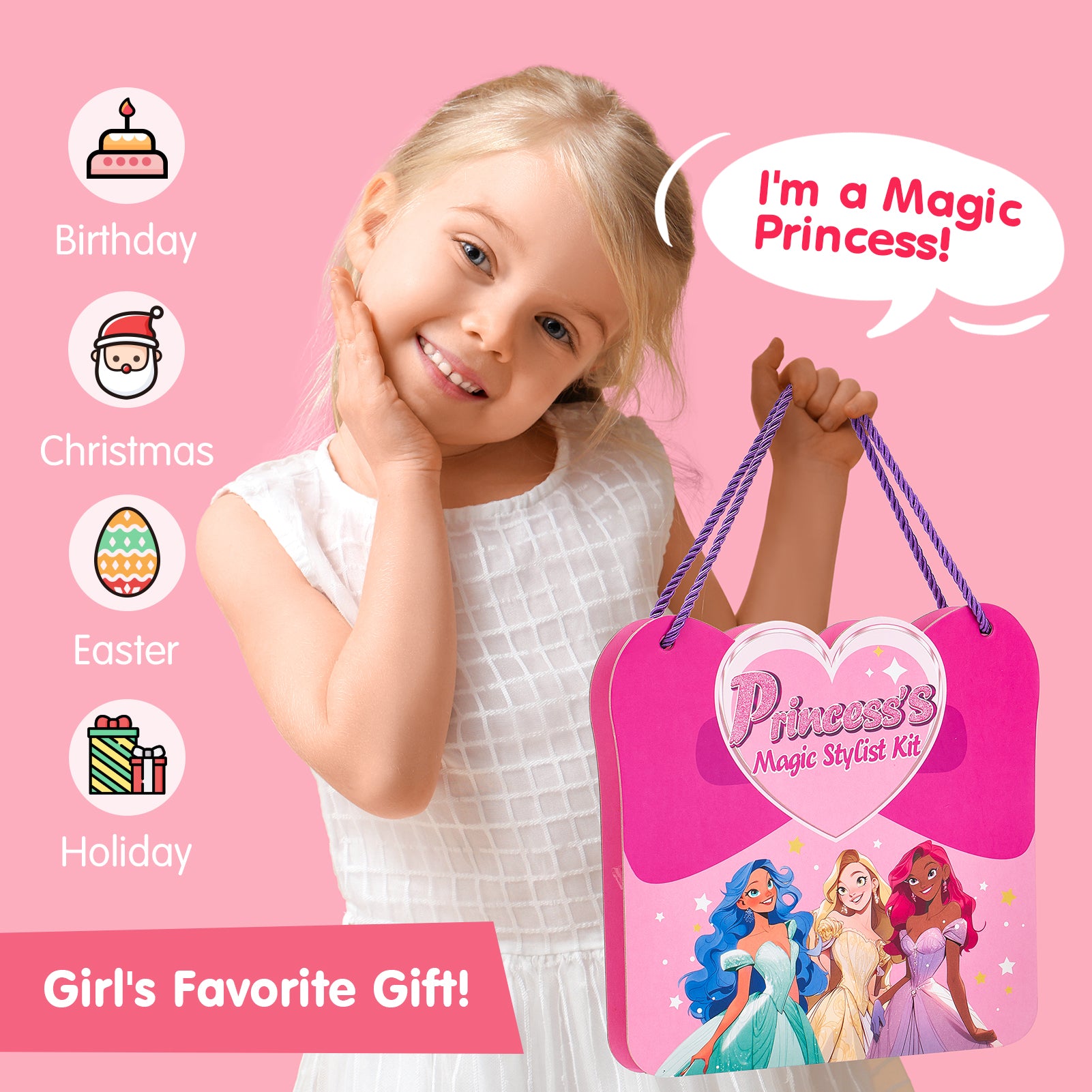 princess dress up kit Princess Dress Up Toddler Girl Toys, Dress Up for Girls 3 4 5 6 Year Old, Princess Toys for Toddler, Upgraded with 3 Sets, Include Jewelry, Crown,